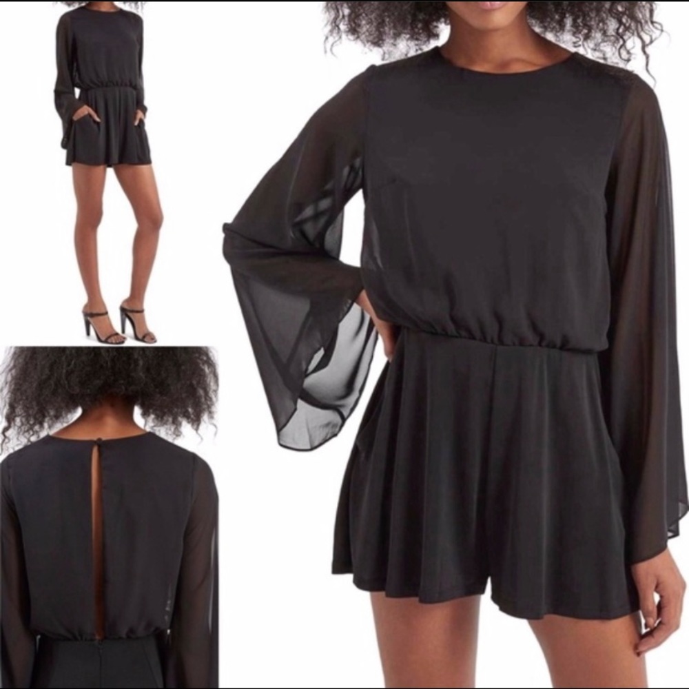 Topshop Long Sleeve Romper